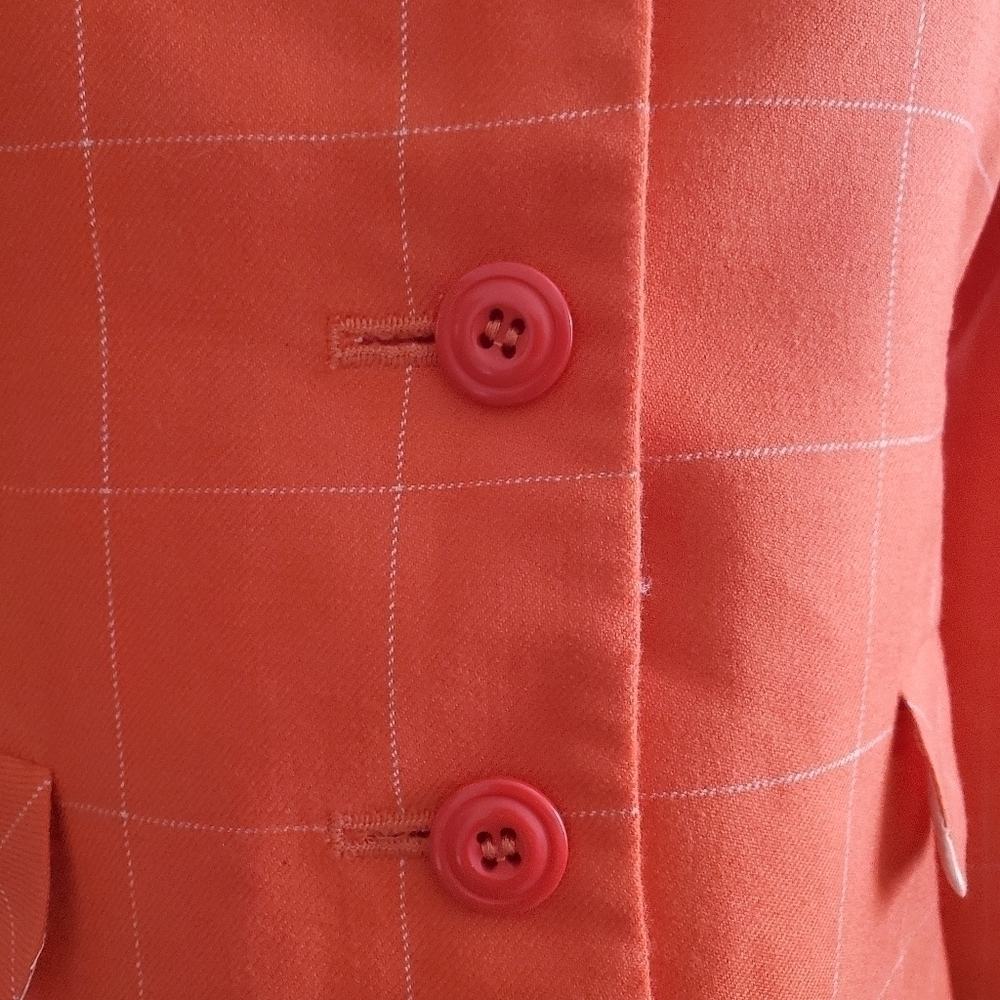 Pendleton Virgin Wool Plaid Blazer Jacket In Oran… - image 7